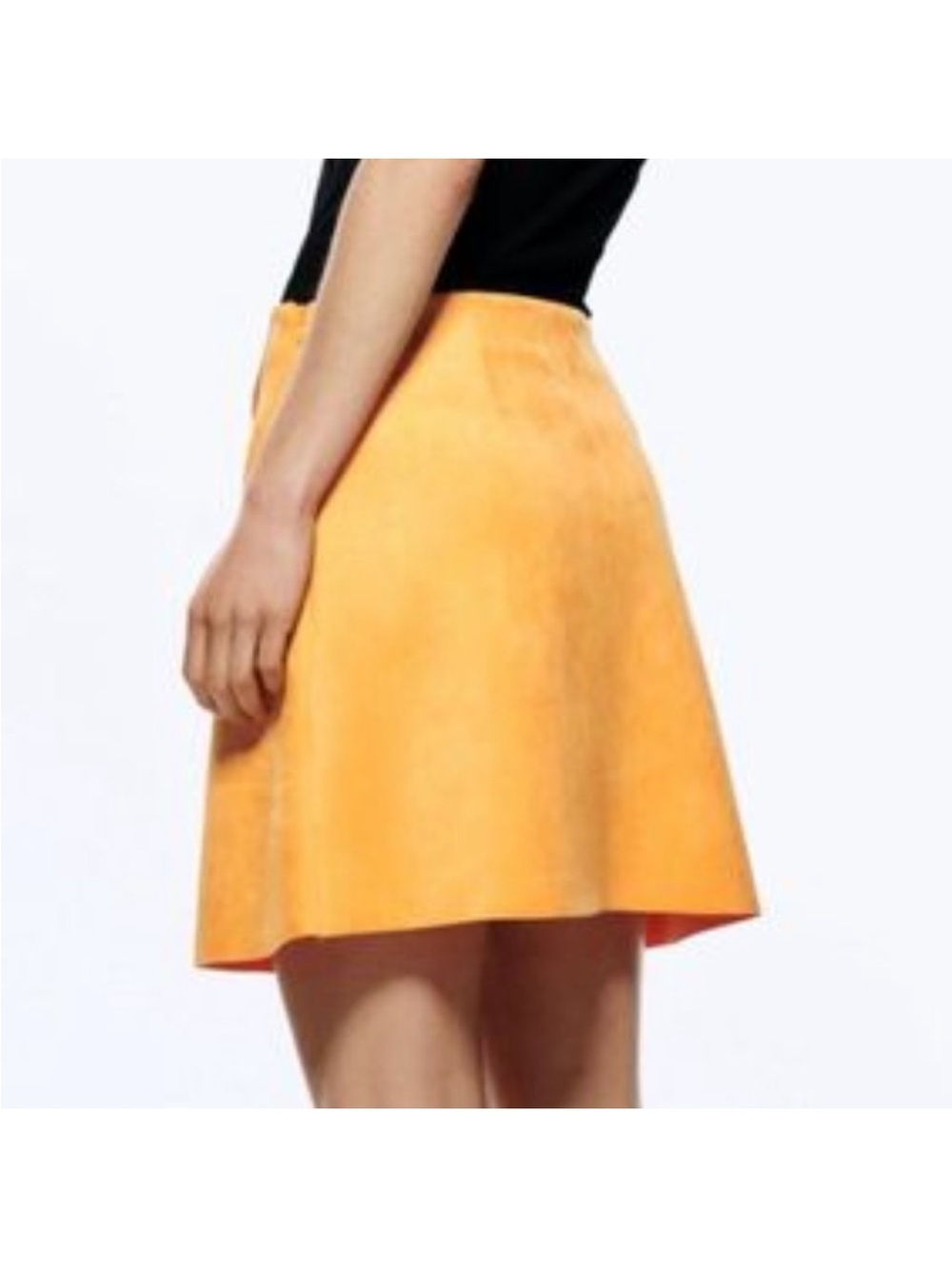 Zara Faux Suede Mini Skirt Beige - Picture 12 of 12